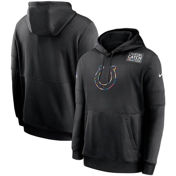 Men's Indianapolis Colts Black NFL 2020 Crucial Catch Sideline Performance Pullover Hoodie Men's Indianapolis Colts Black NFL 2020 Crucial Catch Sideline Performance Pullover Hoodie